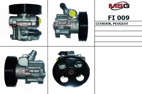 FI009 MSG Насос ГУР новый CITROEN Jumpy 1995-2007,FIAT Scudo 1995-2004,PEUGEOT 406 1995-2004,PEUGEOT 806 1