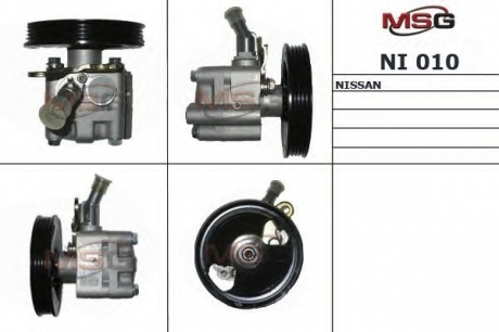 NI010 MSG Насос ГУР новый NISSAN ALMERA II (N16) 00-,ALMERA II Hatchback (N16) 00-,PRIMERA (P12) 02-