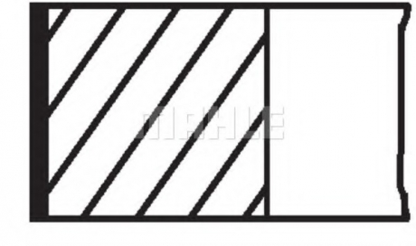 038 01 N0 MAHLE Кольца поршневые (1cyl). продажа только по 6 шт. VOLVO TD122. D 130.18 (2.38/3.16/4.74