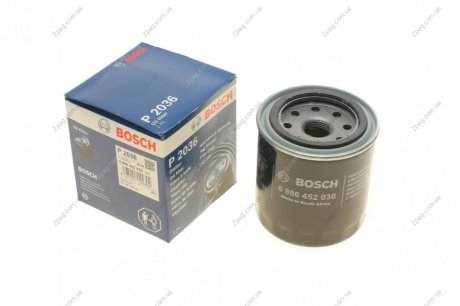 0986452036 Bosch Фильтр масляный H=92mm ISUSU; MAZDA 323/626; OPEL; ROVER; HONDA Accord, CR-V