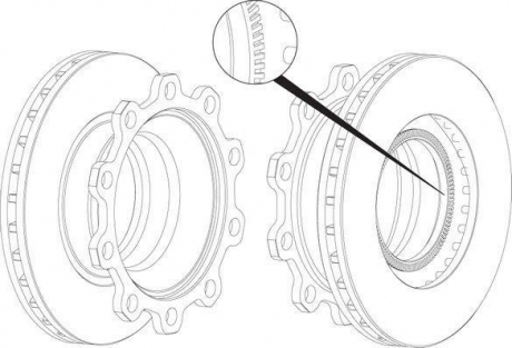 BCR199A BERAL Тормозной диск, GIGANT SMB, 430мм ABS, Knorr SB/SN7;Haldex DB20;Wabco Pan22