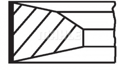 209 73 N0 MAHLE Кольца поршневые (1cyl). VOLVO/RVI D11C330/370/410 DXI11 123.00 (3.5-2.5-3)