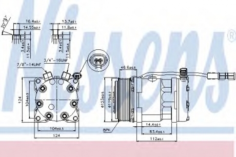 89139 Nissens Компрессор кондиционера MAN TG-S (07-) |MAN TG-A (02-) |MAN TG-X (07-)