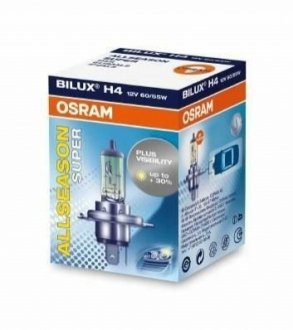 4050300435978 OSRAM Лампа галогенная ALLSEASON SUPER H4 12V 60/55W ALS P43t