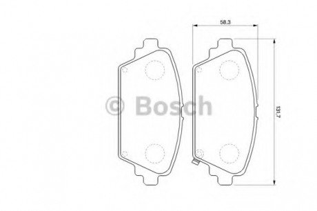 0986424663 Bosch Гальмівні колодки дискові