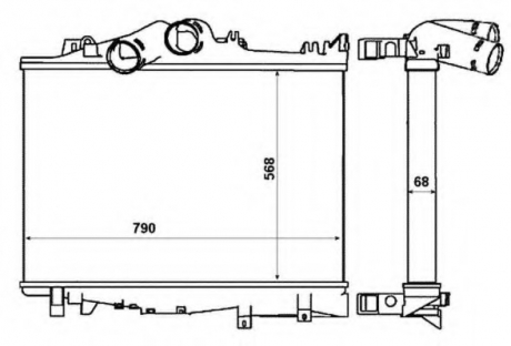 30229 NRF Інтеркулер MERCEDES ATEGO, ATEGO 2 OM900.912-OM924.930