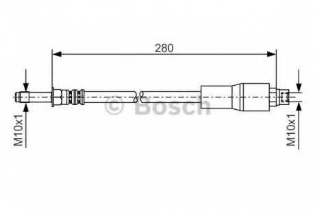 1987476173 Bosch Тормозной шланг задний BMW 5-serie E39 (280mm)