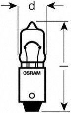 4008321095046 OSRAM Лампа накаливания 64113 10W 12V BA9S 5XFS10