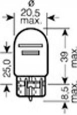 4052899324312 OSRAM Лампа накаливания W21/5W 12V 21/5W W3x16g