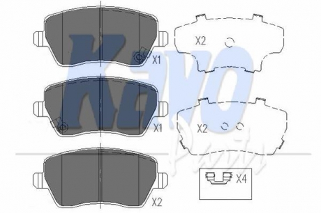 KBP-8522 KAVO Гальмівні колодки пер. Swift/Note/Micra/Agila 05-