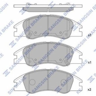 SP1167 Hi-Q  Тормозные колодки дисковые передние