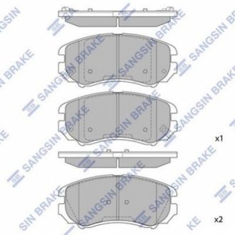 SP1202 Hi-Q  Колодка гальм. диск. HYUNDAI ELANTRA передн. (вир-во SANGSIN)