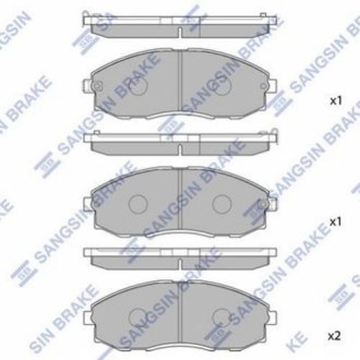 SP1099 Hi-Q  Колодка гальм. диск. HYUNDAI H1,-STAREX 2.4I 16V 97.10-,01.11 - передн. (вир-во SANGSIN)