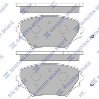 SP1233 Hi-Q  Колодка гальм. диск. TOYOTA RAV4 1.8I 16V 01.02 - передн. (вир-во SANGSIN)