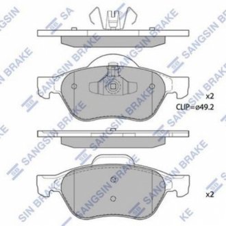 SP1414 Hi-Q  Тормозные колодки дисковые передние