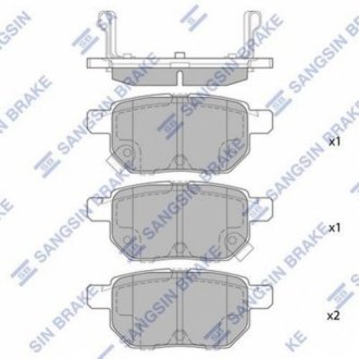 SP2094 Hi-Q  Колодка гальм. диск. TOYOTA AURIS, CRUISER, YARIS 1.0I-1.8I 16V 07.01 - задн. (вир-во SANGSIN)