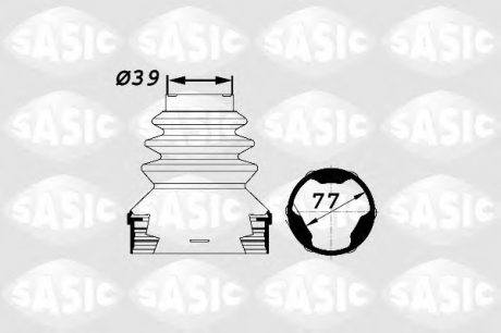 1900002 Sasic  Ремонтний комплект пильника шруса з елементами монтажу