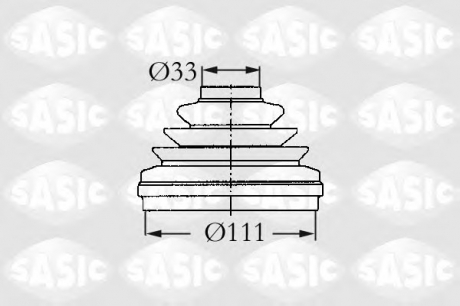 2933993 Sasic  Ремонтний комплект пильника шруса з елементами монтажу