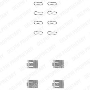 LX0075 DELPHI Монтажний компл.,гальм.колодки