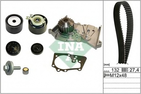 530 0640 30 INA  Роликовий модуль натягувача ременя (ролик, ремінь, помпа)