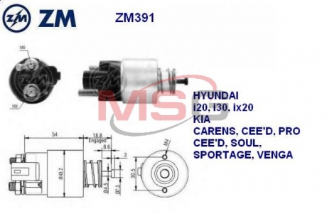 ZM391 ZM Втягивающее реле 36100-2B100