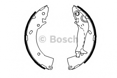 0986487697 Bosch Колодки тормозные барабанные