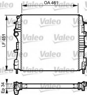 734922 VALEO  Радиатор системы охлаждения