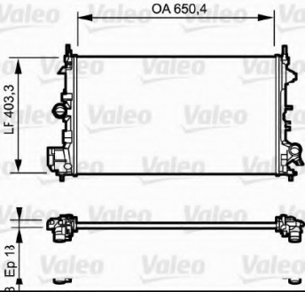 734981 VALEO  Радіатор системи охолодження