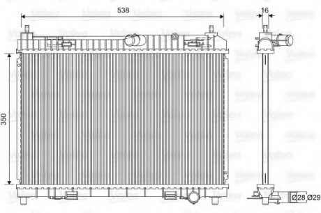 701603 VALEO  Радиатор системы охлаждения