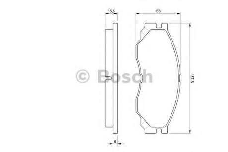 0 986 424 572 Bosch Гальмівні колодки, дискові