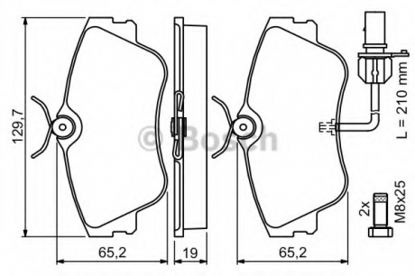 0 986 424 672 Bosch Гальмівні колодки, дискові