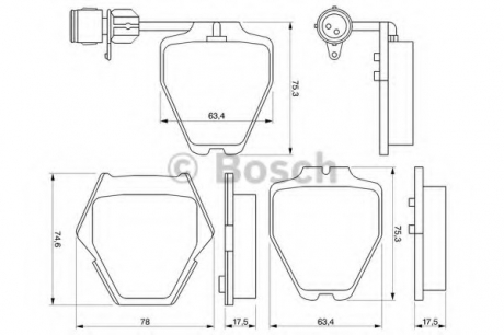 0 986 424 689 Bosch Гальмівні колодки, дискові