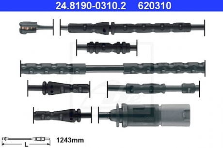 24.8190-0310.2 ATE Сигнализатор, износ тормозных колодок