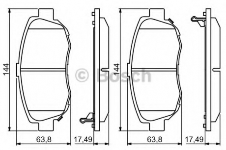 0 986 494 211 Bosch Гальмівні колодки, дискові