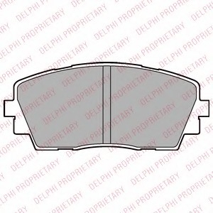 LP2296 DELPHI Комплект гальмівних колодок з 4 шт. дисків