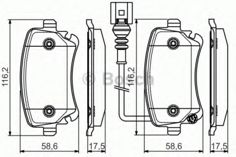 0 986 495 094 Bosch Колодка торм. диск. VW T5 (7HM), T5 (7HB, 7HJ) задн. (пр-во Bosch)