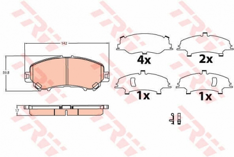 GDB3622 TRW Колодка торм. диск. передн. Nissan, Renault (пр-во TRW)