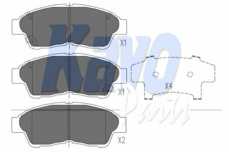 KBP-9005 KAVO Тормозные колодки дисковые