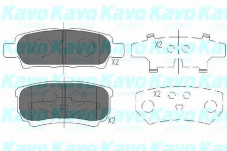 KBP-5518 KAVO Тормозные колодки дисковые