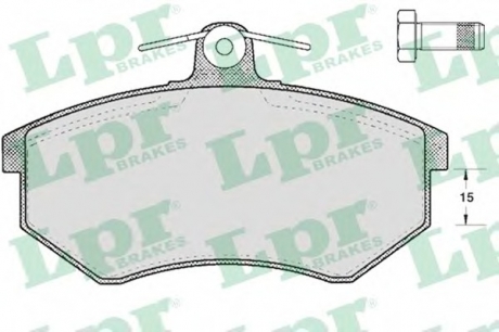 05P299 LPR Комплект гальмівних колодок з 4 шт. дисків