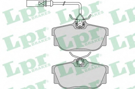 05P974 LPR Колодка гальм. диск. VW T4 (70XB, 70XC, 7DB, 7DW) задн. (вир-во LPR)