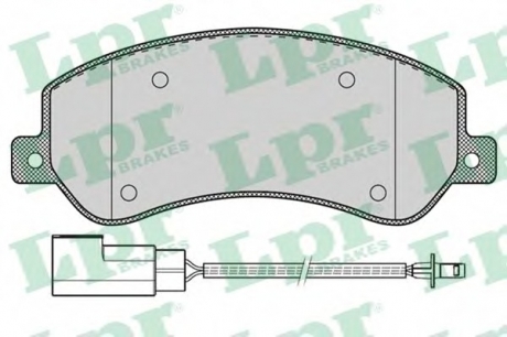 05P1260 LPR Комплект гальмівних колодок з 4 шт. дисків