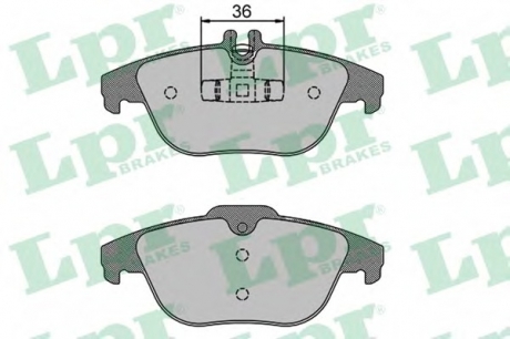 05P1274 LPR Тормозные колодки дисковые