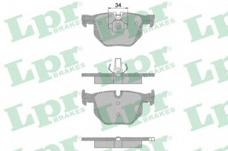 05P1472 LPR Тормозные колодки дисковые