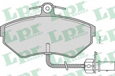 05P979 LPR Колодка гальм. диск. AUDI A4, VW Passat передн. (вир-во LPR)