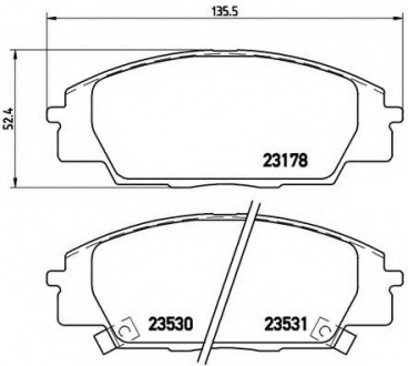 P28032 Brembo Гальмівні колодки дискові