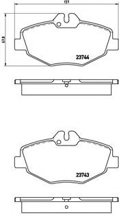 P50049 Brembo Гальмівні колодки дискові