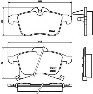 P59045 Brembo Тормозные колодки дисковые