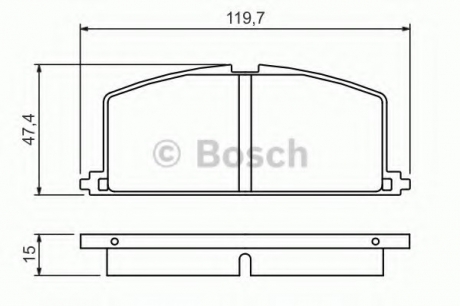 0986468701 Bosch Тормозные колодки дисковые