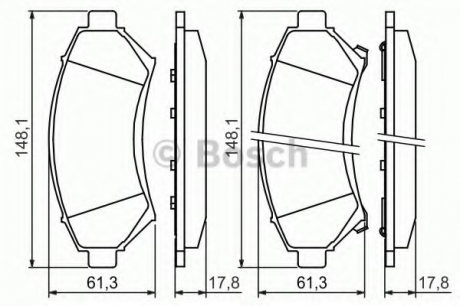 0986424466 Bosch Тормозные колодки дисковые